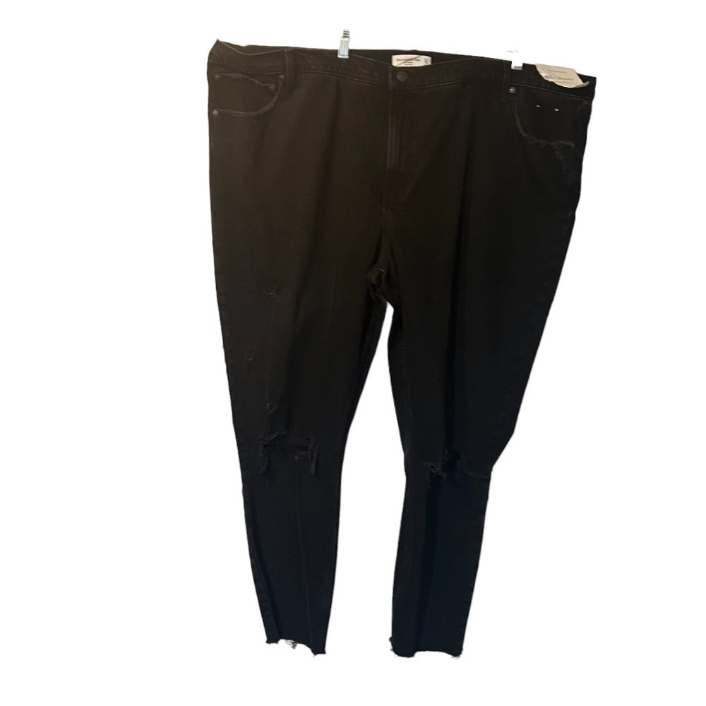 Abercrombie & Fitch Jeans The Skinny High Rise Black Size 37 / 24 TALL NWT